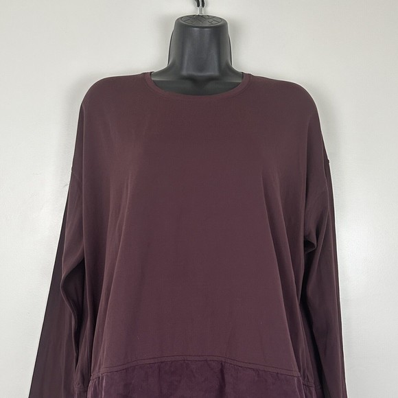 Lululemon Ease of Mind Bordeaux Drama Maroon Rulu Long Sleeve Tee Women's 8/10? - Picture 4 of 9